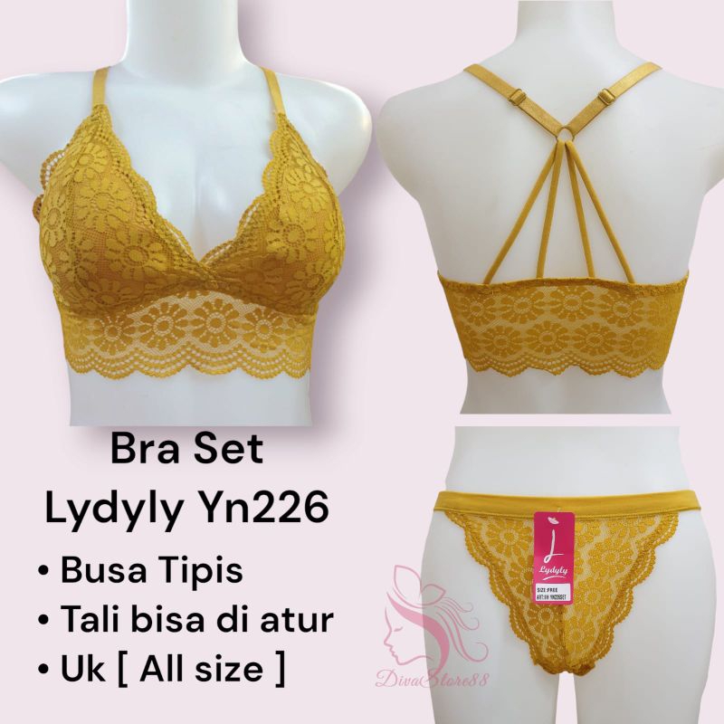Bralette Set Lydyly YN226 Tanpa Kawat Busa Tipis Bh Set Tanpa Kawat Bralet Set sexy