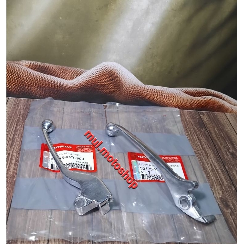 handel handle rem hendel satu set (silver) motor matic honda beat karbu/vario karbu hendel rem