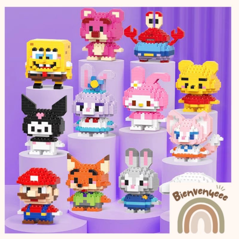 BIEN MAIANAN LEGO PUZZLE 3D MOTIF KARTUN KEKINIAN MAINAN EDUKASI ANAK DIY UNIK GAME NANO BLOCK SUSUN