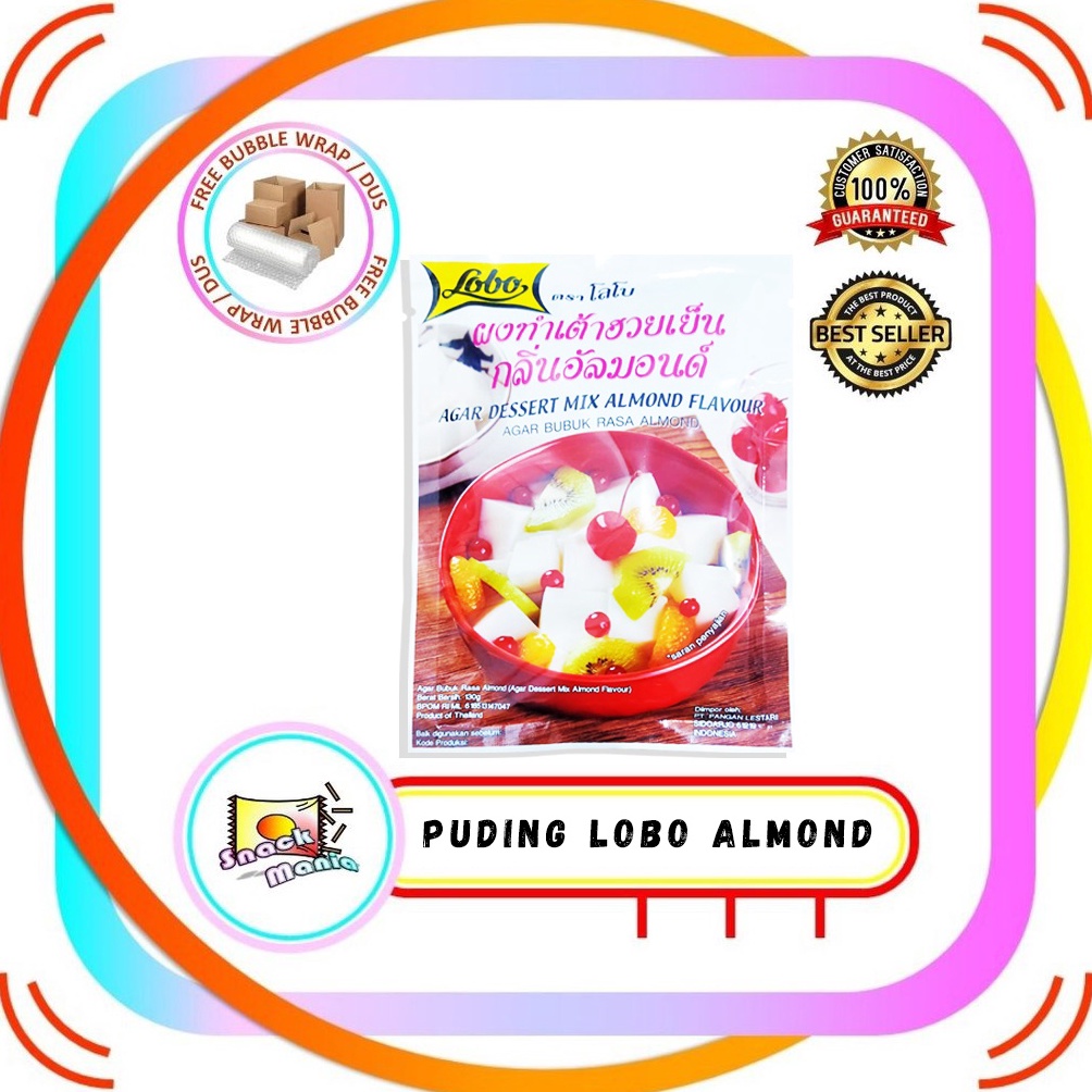 

[✡X13>] Lobo Pudding Almond Agar Dessert Mix Puding Susu Almond 130 gr Murah_Meriah