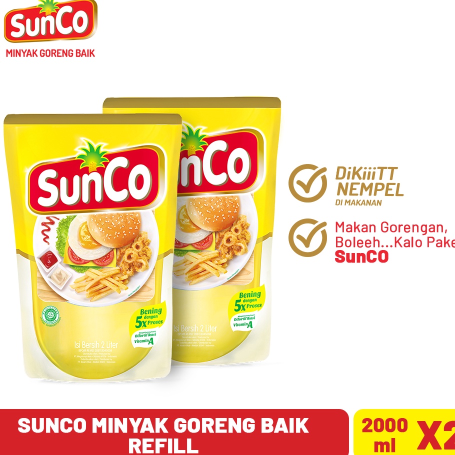 

[KODE TLWYD] Sunco Minyak Goreng Refill 2L - Twinpack