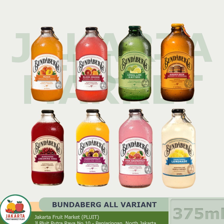 

[Produk IE87] (MINUMAN) BUNDABERG ALL VARIANT 375ML Terlaris
