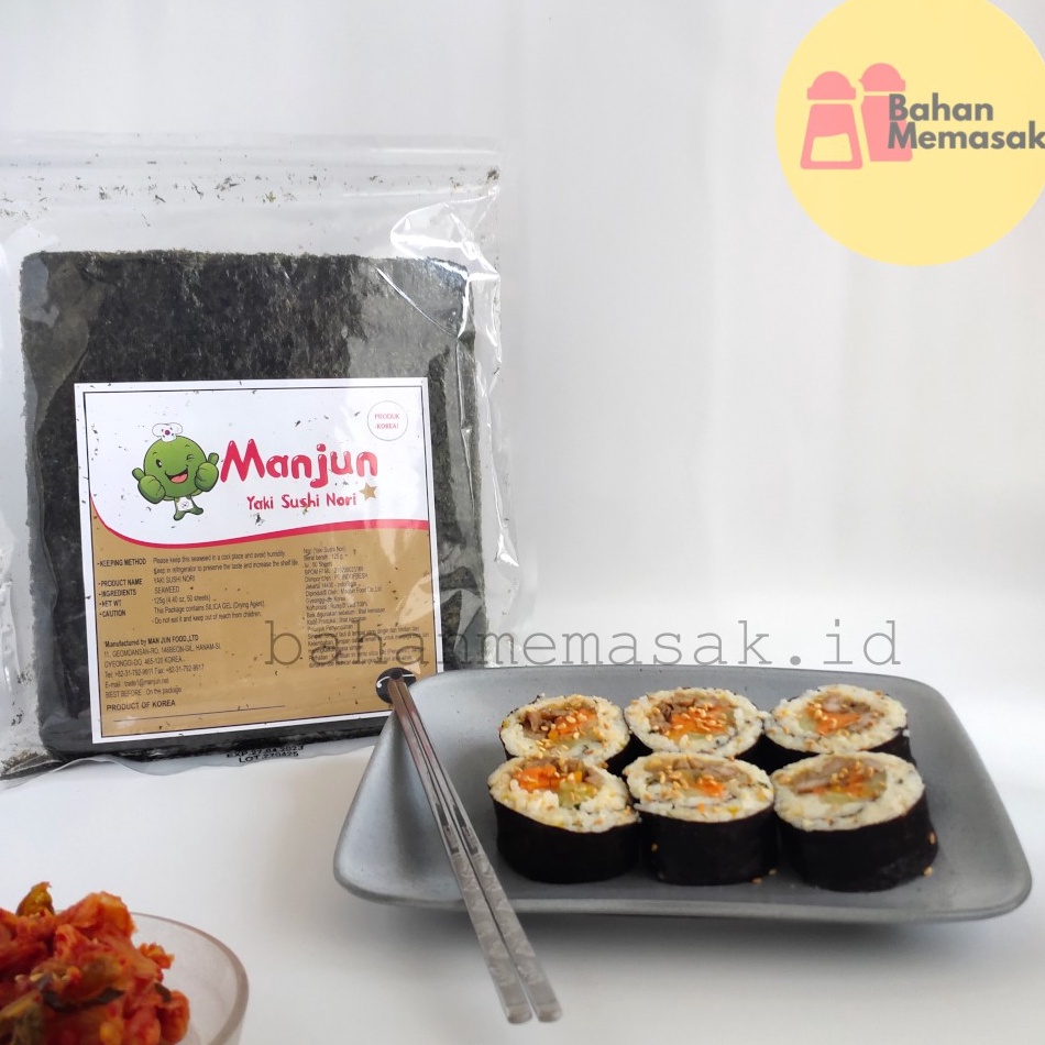 

Manjun Yaki Sushi Nori Seaweed Rumput Laut untuk Gimbab Korea/ Sushi Halal isi 5 lembar Diskon