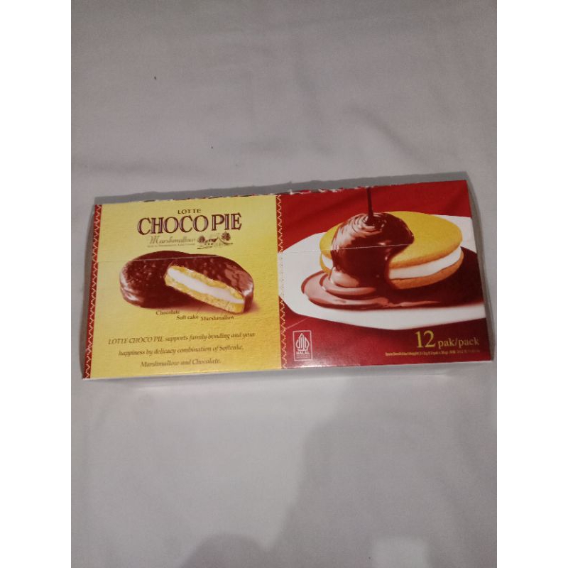 

LOTTE CHOCOPIE BOLU LEMBUT MASHMALLOW ISI 12 PCS ! TOKO FAMILY SEMBAKO!