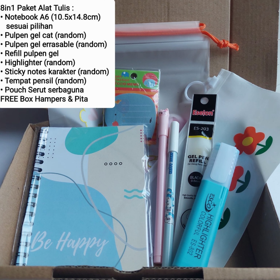 

[COD EM78] (8 pcs/pack) Paket Alat Tulis 8in1 / Stationery Set Fancy / Alat Tulis Set / Stationery Set Lucu/ kado unik untuk teman / kado wisuda / kado ultah unik / hampers wisuda murah / Hampers kado unik / hampers bestie 57