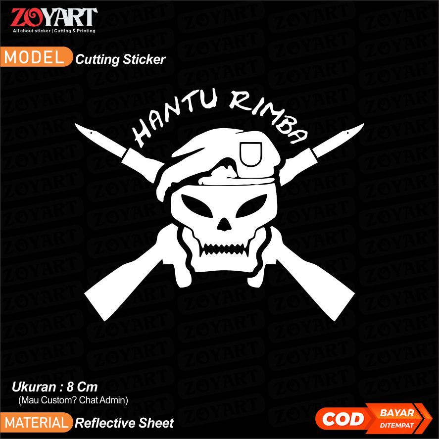 Sticker hantu rimba, hantu rimba, sticker militer