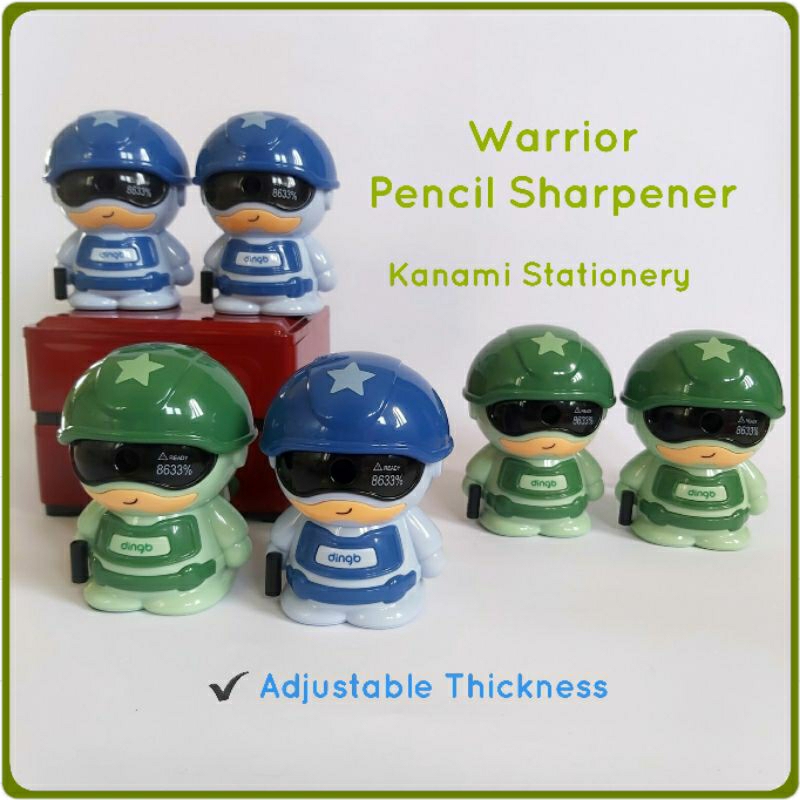 

Kanami | Serutan Rautan Pensil Kayu Adjustable Pencil Sharpener Warrior.