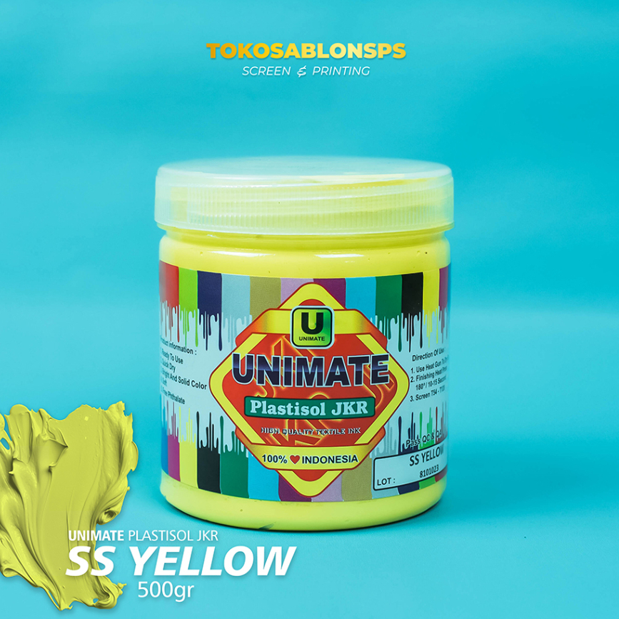 

Tinta Sablon Plastisol Jkr SS Yellow @500gr