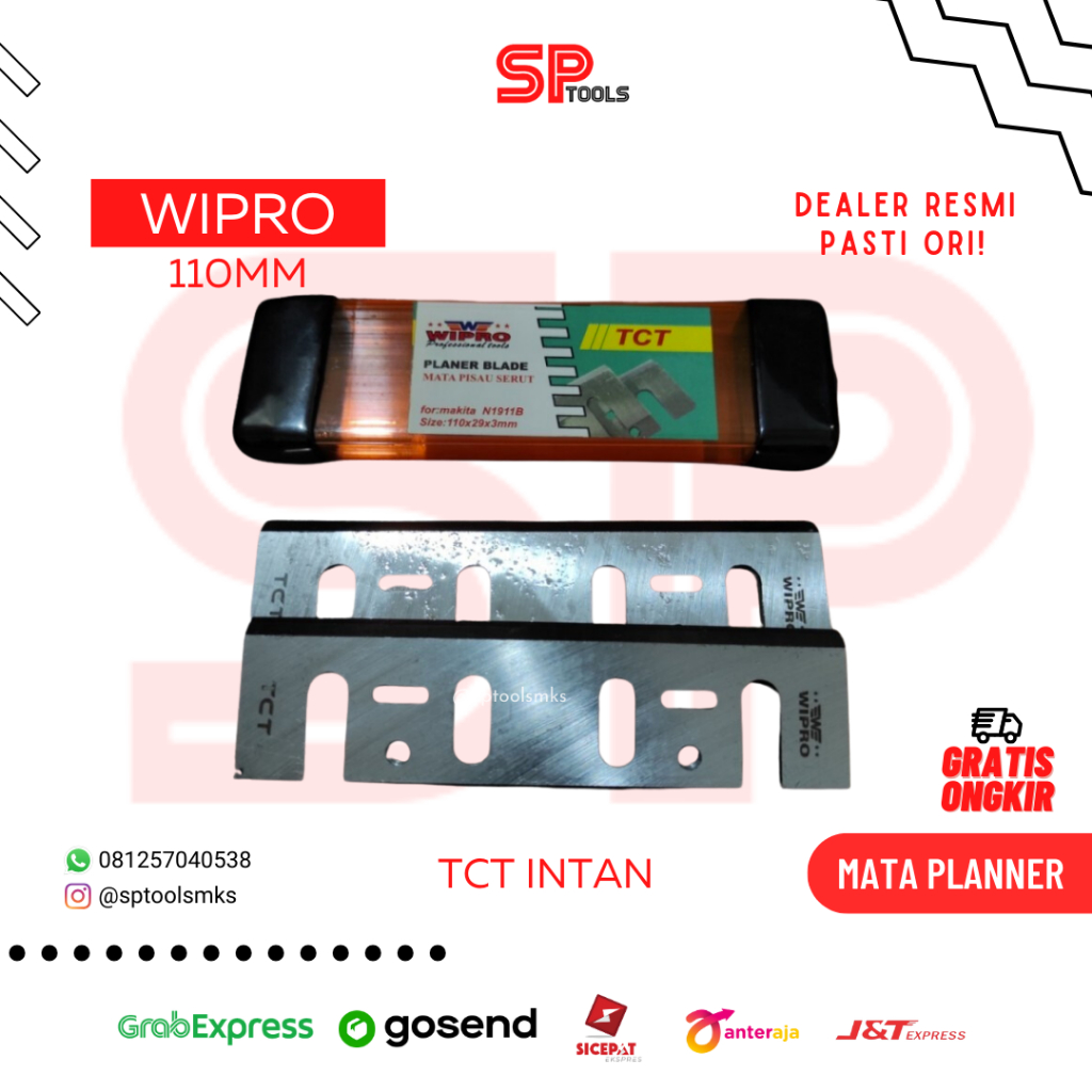 MATA PISAU PLANER PLANNER KETAM SERUT KAYU TCT INTAN 11CM 110MM WIPRO