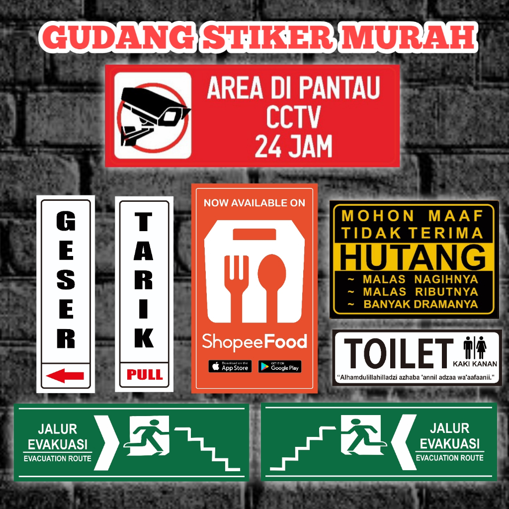 

GUDANG STIKER MURAH MERIAH LENGKAP