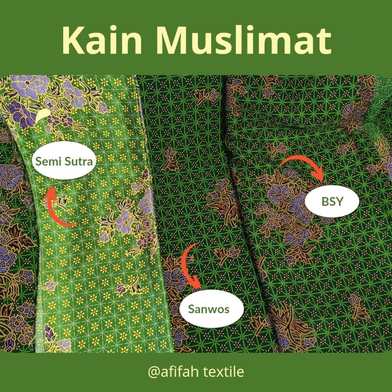 Batik Seragam Muslimat NU | Kain Sragam Muslimat (Harga Per Setenga Meter)