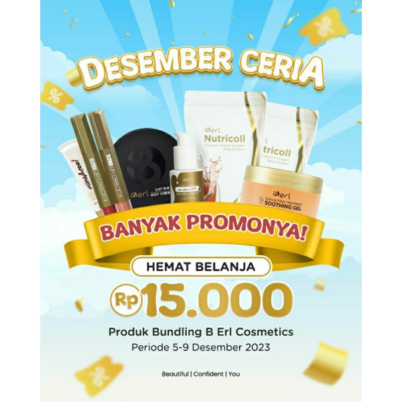 COD PAKET HEMAT B ERL COSMETICS SKINCARE DAN KOSMETIK