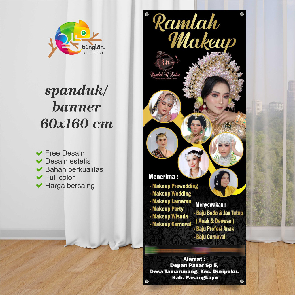 Spanduk Banner Salon Make Up Custom Desain