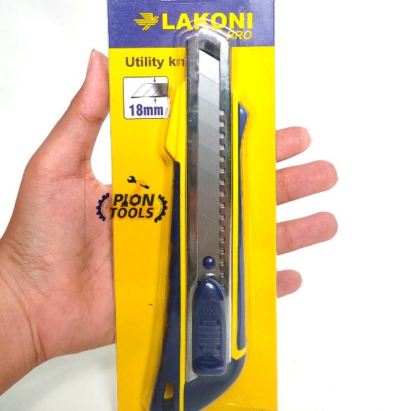 

Lakoni Pro Cutter 18 mm Auto Locking Pisau Cutter 101006