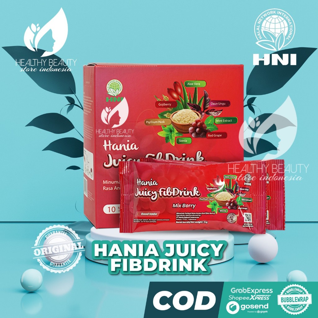

Minuman Herbal cocok untuk diet Atasi Sembelit dan Diare Hania Juicy Fibdrink HNI