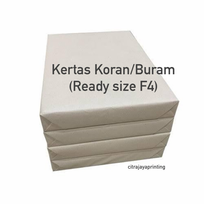 

Kertas Buram / Kertas Koran / Kertas Bungkus (Ukuran F4) Harga per pack