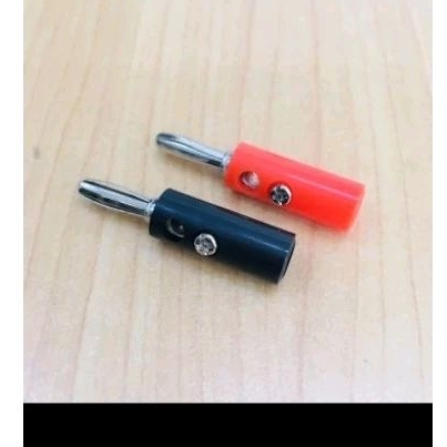 Jack Banana biasa merah hitam 1set Jack adaptor Jack audio