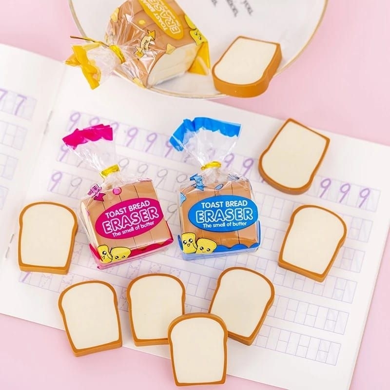 

Penghapus Pensil Karakter Roti Toast Bread Eraser