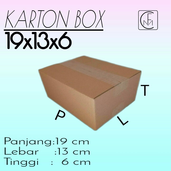 

Karton box Ukuran19x13x6 kardus kecil kardus polos
