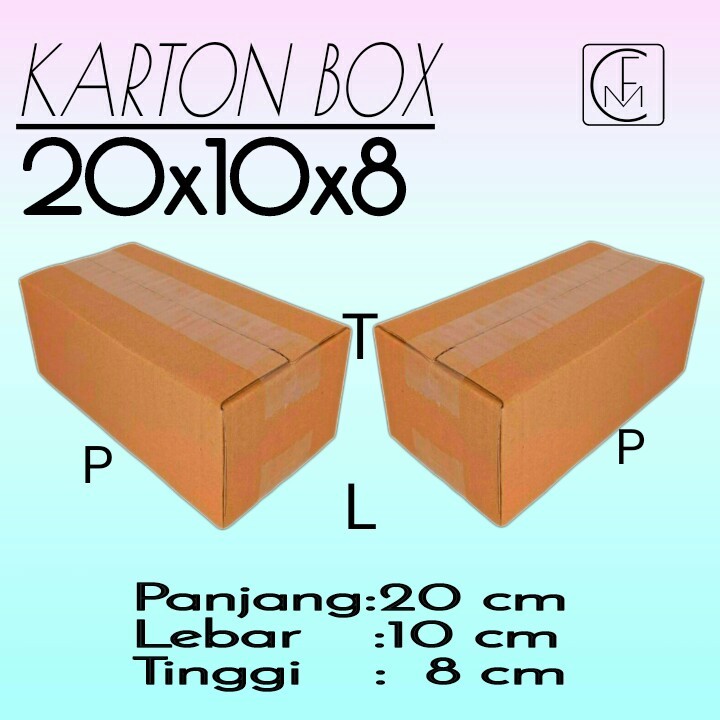 

Karton Box Ukuran 20x10x8 kardus polos kardus kecil