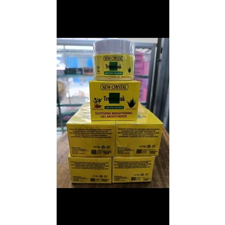 ( BPOM ) MOISTURIZER NEW CRYSTAL TEMULAWAK WITH DNA SALMON SHOOTHING BRIGHTENING GEL MOISTURIZER
