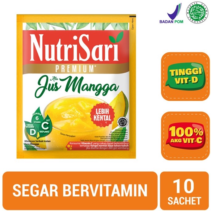 

[♛L41(] NutriSari Premium Jus Mangga 10 Sachet - Minuman Buah Lebih Kental [276]