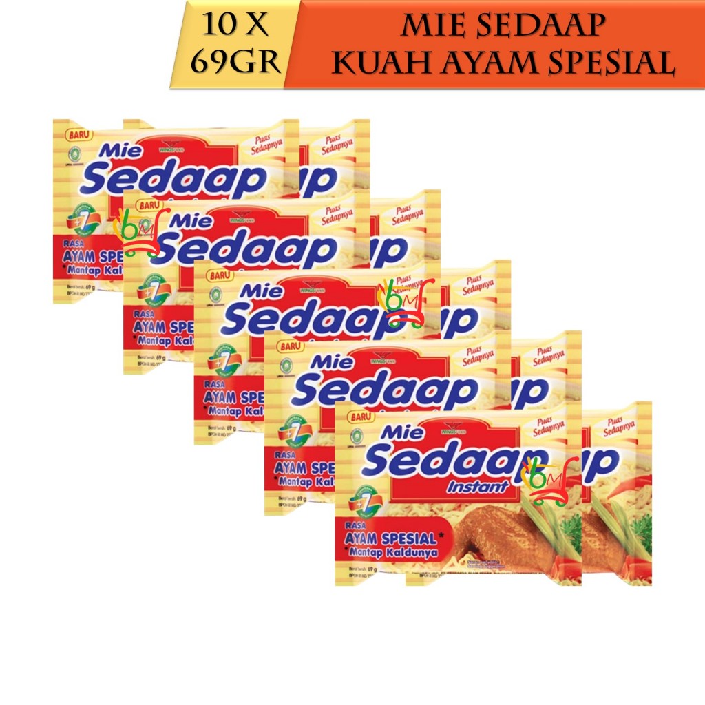 

10PCS Mie Sedaap Ayam Spesial Mie Instan Kuah