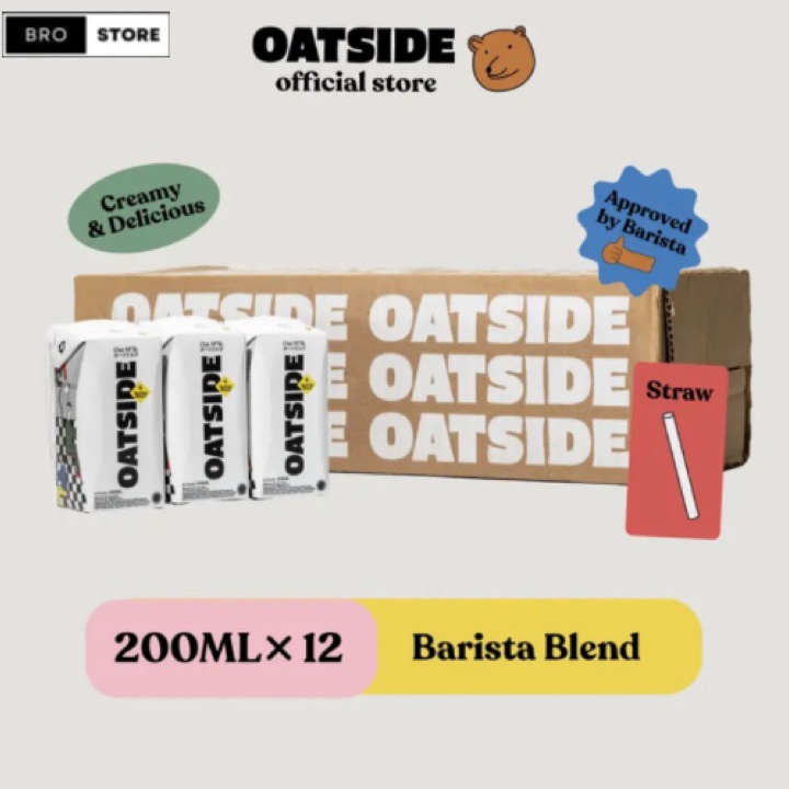 

[KODE UG] OATE MINI STRAW 1 Karton (Isi 12) - Oat Milk Barista Blend 200 ML