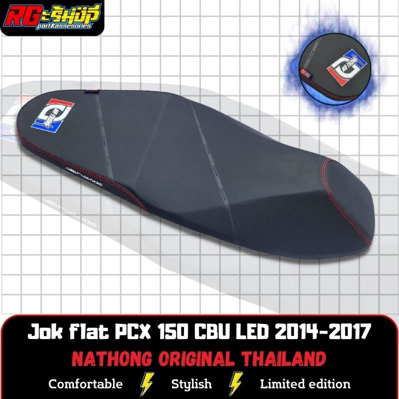 Jok Slim Flat Honda PCX 150 CBU LED 2014 2017 Nathong Thailand