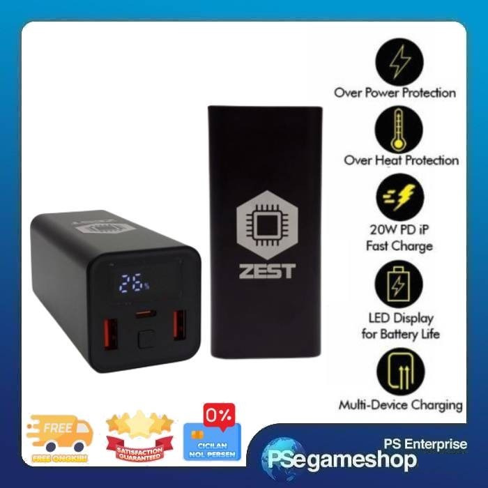 Zest Fast Charging Power Bank / 20000mAh Charger Power Brick