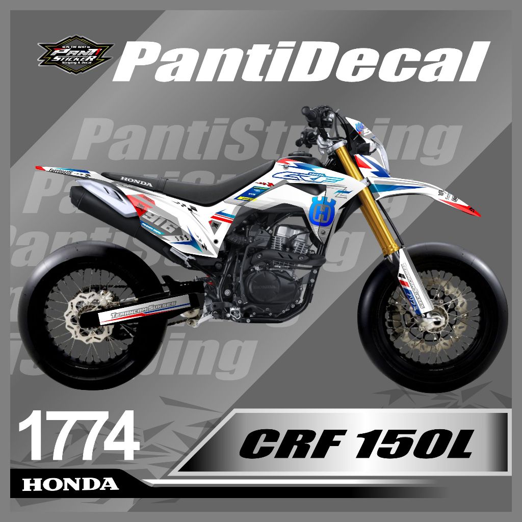 decal crf150 / stiker crf / motif Husqvarna / decal full body bisa custom