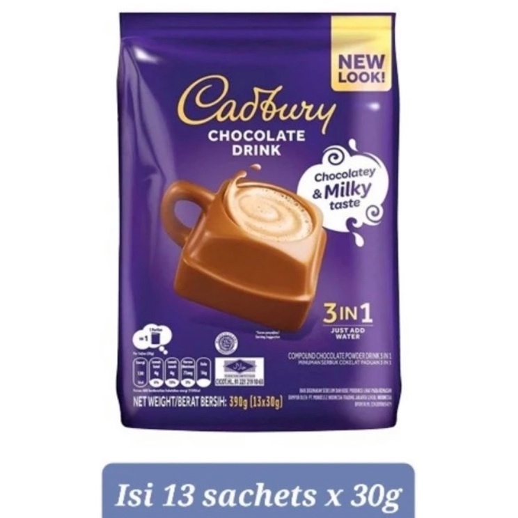 

[KODE MWPCM] cadbury drink hot chocolate drink 3in1 isi 13sachets