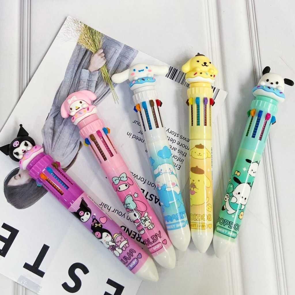 

Pulpen 10 Warna SANRIO Lucu/ Pen Sanrio 10 Warna Tinta Limited Edition Super Imut / Bolpen Sanrio 10 Warna Alat Tulis Sekolah Anak
