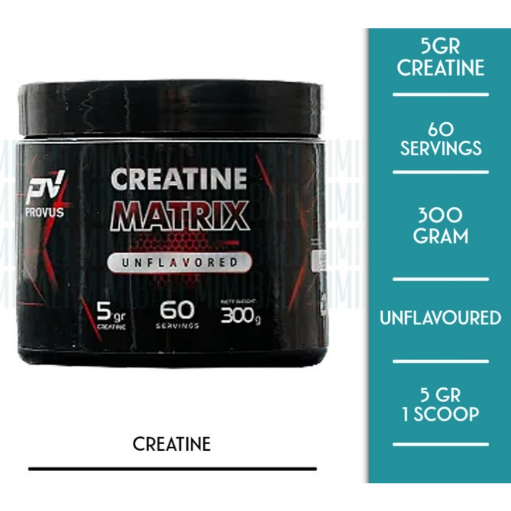 PROVUS Creatine Matrix 300 Gram 60 Serving Unflavored ~ Suplemen Fitness Gym..untuk Meningkatkan Mas