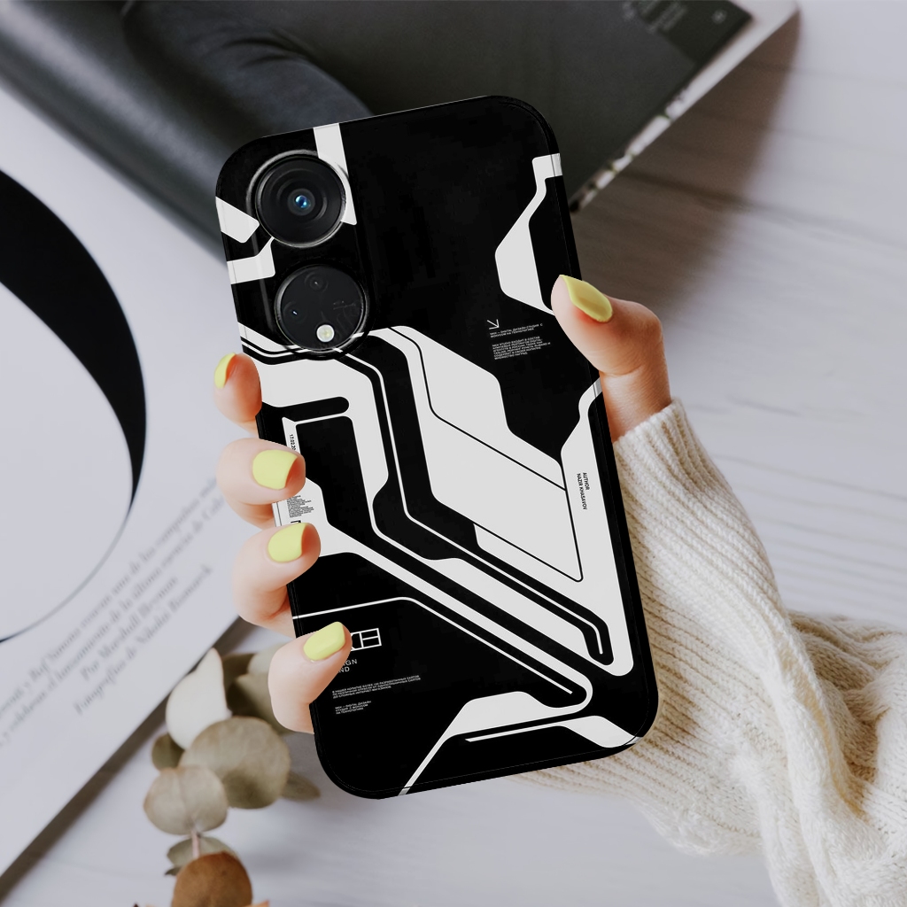 CASE OPPO A98 5G - SOFTCASE PRO CAMERA MOTIF FULL RAW AESTHETIC FOR OPPO A98 5G - HITAM - PUTIH - CA