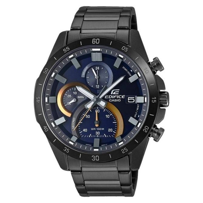 Original 100% Casio EDIFICE EFR-571DC-2AVUDF Jam Tangan Pria Analog Stainless Black Garansi Resmi