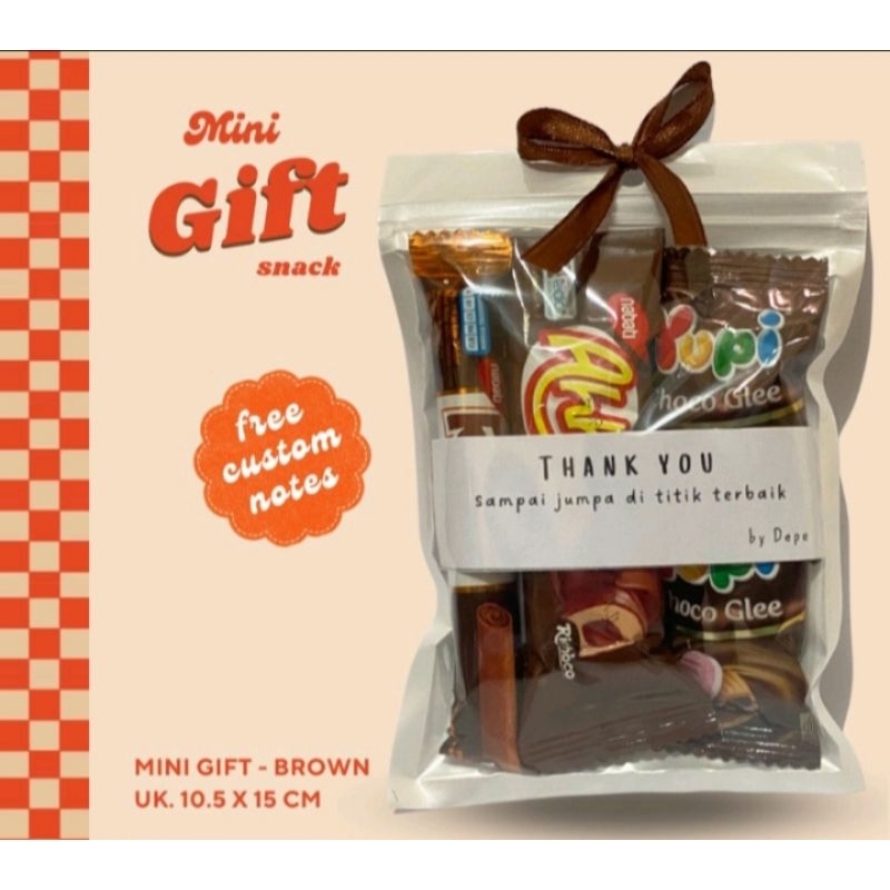 

Mini Gift Brow | Freebie Snack | Custom Notes | Custom Gambar