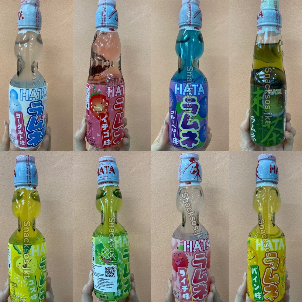 

B33st Terl4ris HATA RAMUNE Strawberry / Blueberry / Matcha / Yuzu /Yogurt / Melon / Lychee / Pine - Soda Jepang Paling Laris