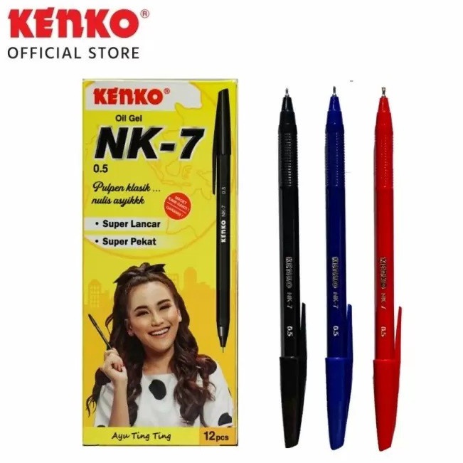 

Laris SOS Bolpen Gel KENKO NK-7-0.5mm (12pcs) / Pulpen / Balpen/Ballpoint/Pen Jel/Pen