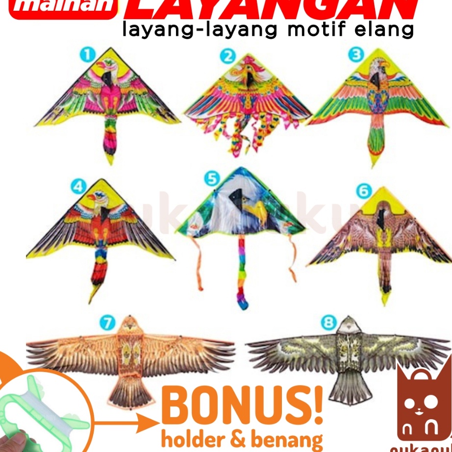 Baru NUKANUKU - Layangan Elang Parasut / Layangan / Layang Layang / Layang Layangan / Layangan Seot 