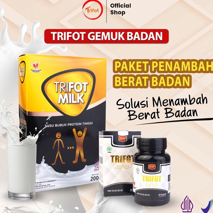 

[KODE PRODUK V0WHG4187] SPECIAL PROMO Trifot Isi 30 Kapsul Free 1 Box Susu Gemuk TrifotMilk 200gr