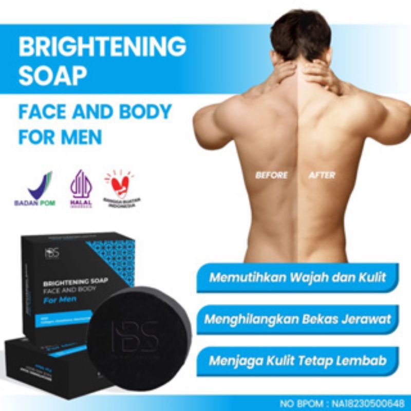 IBS sabun muka dan badan pria untuk kulit cerrad bebas kusam & jerawat