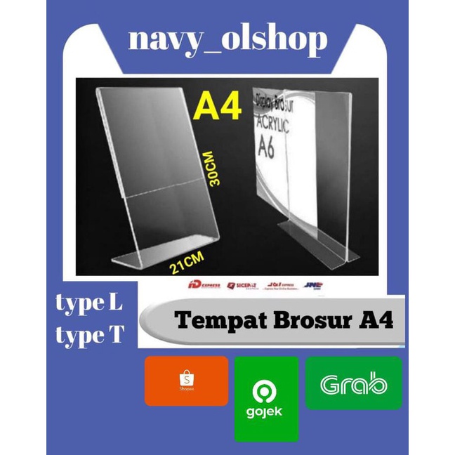 

➤Laris✸ TEMPAT BROSUR / TENT HOLDER / TENT CARD AKRILIK DISPLAY UKURAN A4 N72 ➢