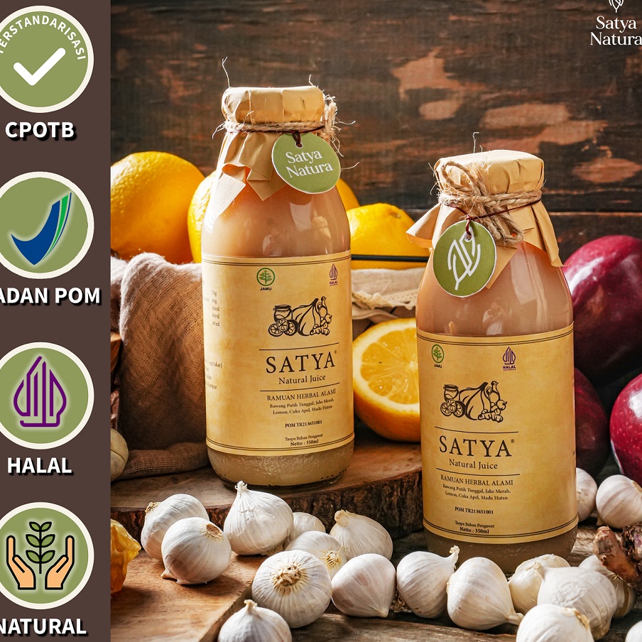 

Terlaris SATYA Natural Juice (PAKET 2 Botol) Jus Bawang Putih Tunggal BPOM TR Best Produk