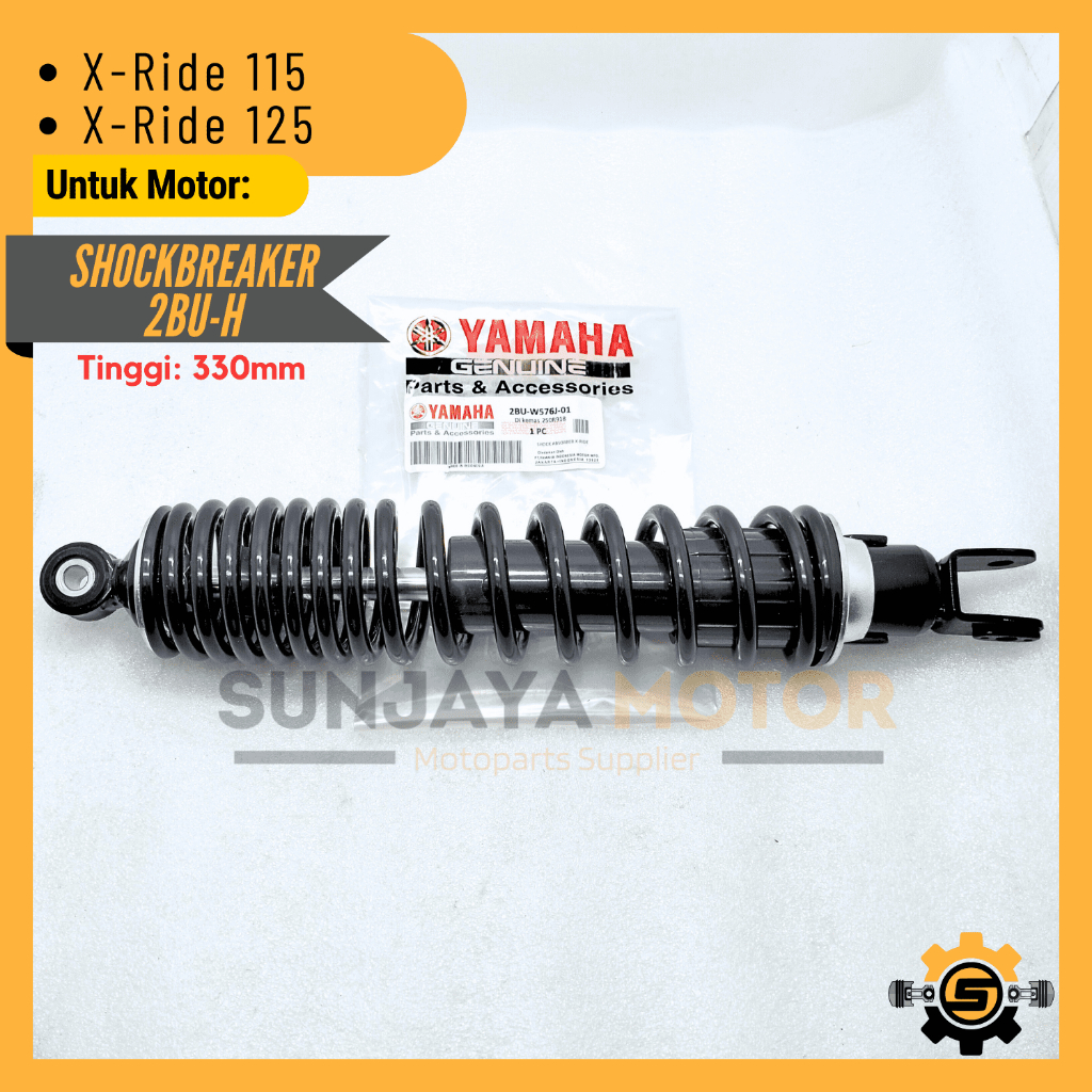 Shockbreaker 2BU Hitam Shock Belakang Kualitas Original Yamaha XRide 115 XRide 125 Sok Breaker X-Rid