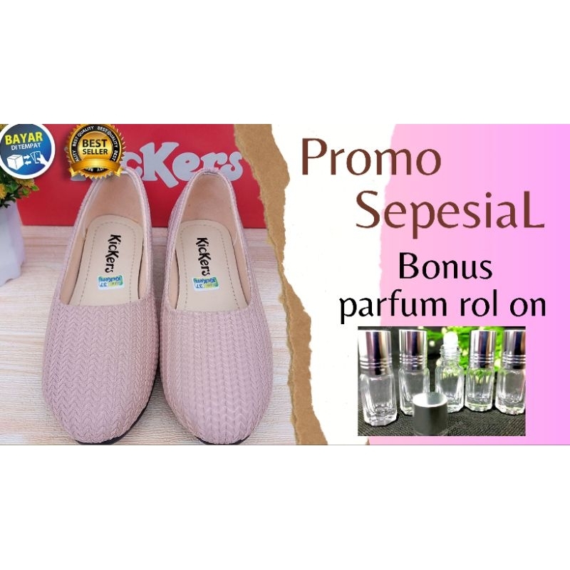 Sepatu Kickers Rajut flat shoes Wanita