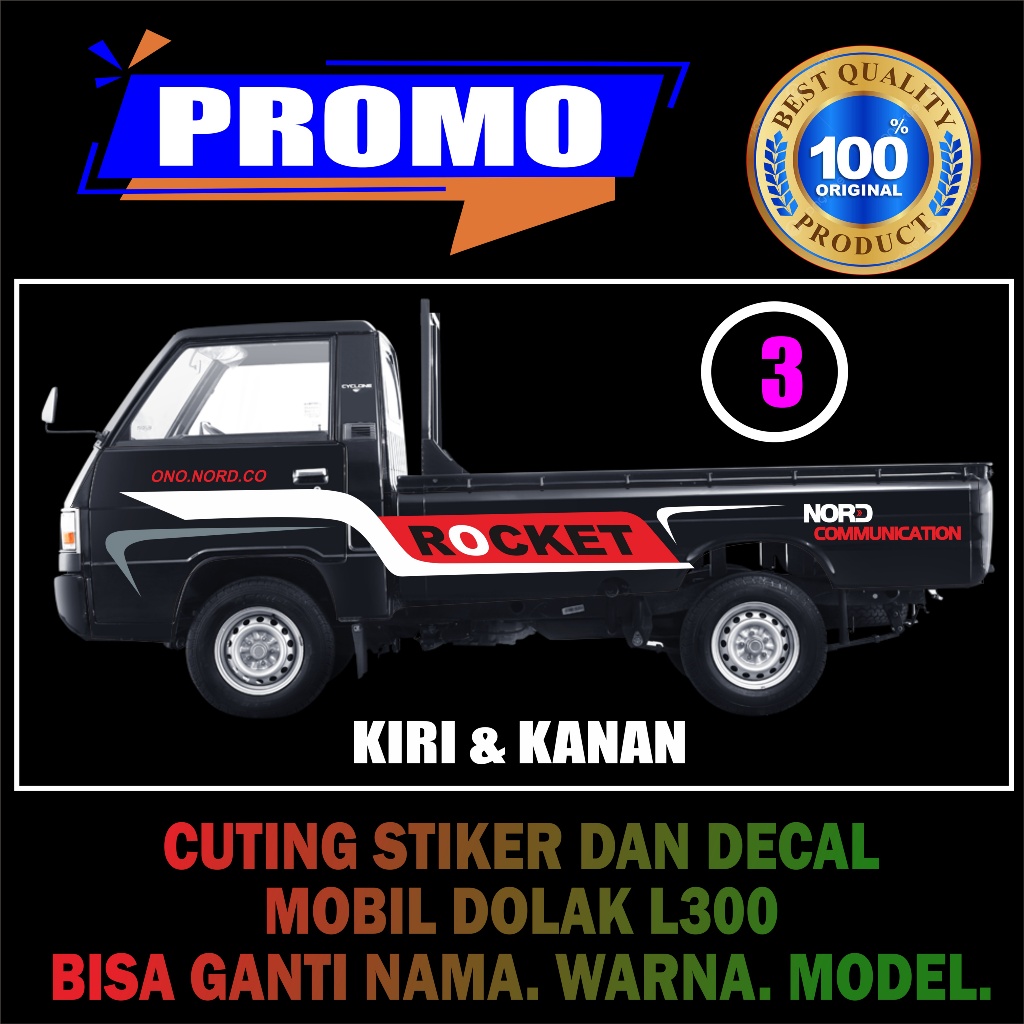 stiker l300 variasi samping murah