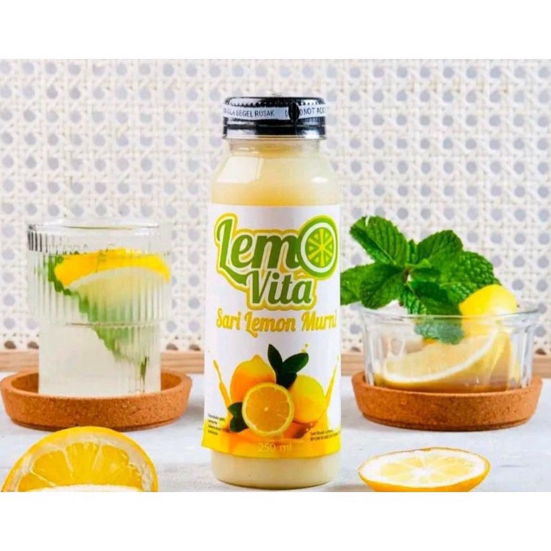 

[♡E91\] LEMOVITA Sari Lemon Murni 250ml (BPOM) Jus Lemon 100% Murni Jus Diet Special