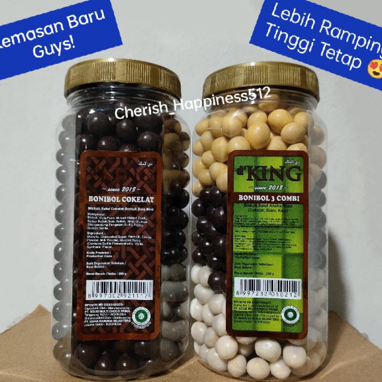 

[KODE ZDYAA] 1 Toples D'King Bonibol Cokelat & 3bi ~ Biskuit Salut Cokelat Bentuk Bola Mini
