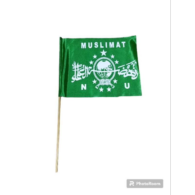 BENDERA MUSLIMAT NU MINI / BENDERA MUSLIMAT NU STIK BAMBU